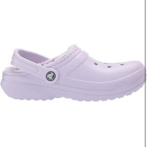 Lavender lined crocs W size 8 - new in box!